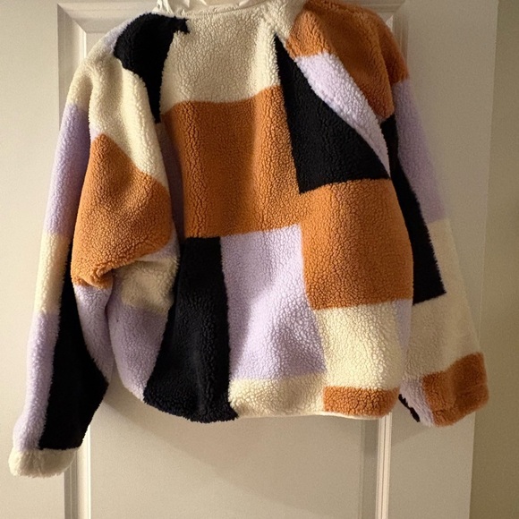 Free People Free Movement Fleece Patchwork Jacket Size Small - Picture 10 of 15